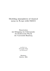 Modeling Atmospheres of Classical Novae in X-Rays with PHOENIX