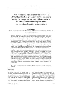 New Theoretical Discourses in the Discussion of the Neolithisation