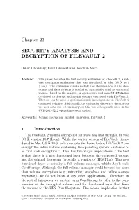 Security Analysis and Decryption of Filevault 2