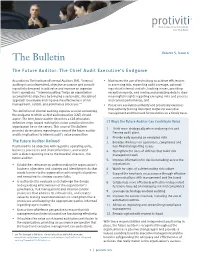 The Future Auditor: the Chief Audit Executive's Endgame