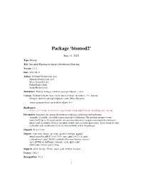 Biomod2: Ensemble Platform for Species Distribution Modeling