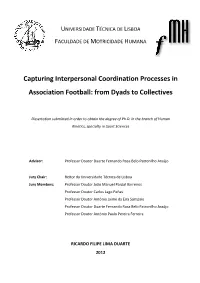 Capturing Interpersonal Coordination Processes in Association Football: from Dyads to Collectives