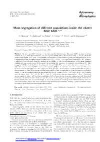 Mass Segregation of Different Populations Inside the Cluster NGC