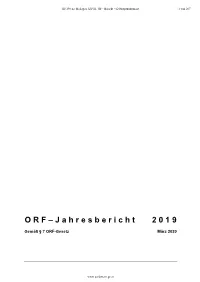 O R F – J a H R E S B E R I C H T 2 0