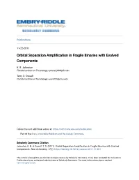 Orbital Separation Amplification in Fragile Binaries with Evolved