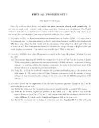 Phys 321: Problem Set 7