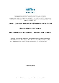 Pre-Submission Consultations Statement