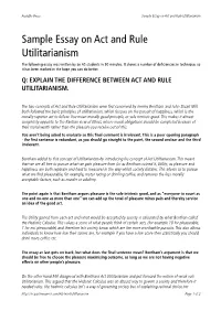 Sample Essay on Act and Rule Utilitarianism.Pages