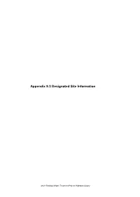 Appendix 9.3 Designated Site Information