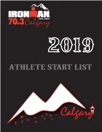 Athlete Start List Teams