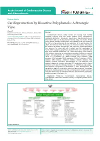 Cardioprotection by Bioactive Polyphenols: a Strategic View