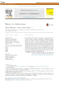 Entropy on Abelian Groups