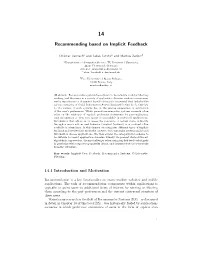 Recommending Based on Implicit Feedback