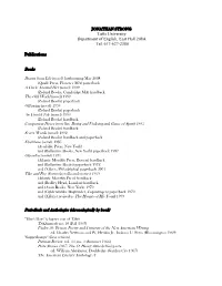 RESUME for JONATHAN STRONG