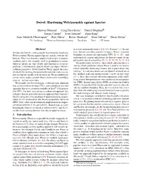 Swivel: Hardening Webassembly Against Spectre