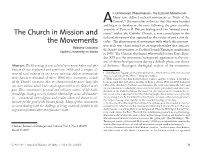 The Church in Mission and the Movements