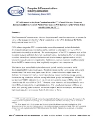 CCIA Comments in ITU CWG-Internet OTT Open Consultation.Pdf