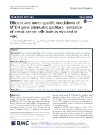Efficient and Tumor-Specific Knockdown of MTDH Gene