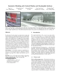 Geometric Modeling with Conical Meshes and Developable Surfaces