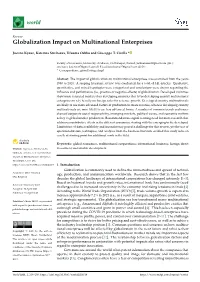 Globalization Impact on Multinational Enterprises