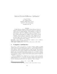 Interval Divided-Difference Arithmetic