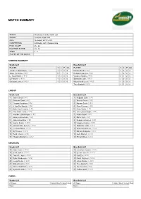 Match Summary Report