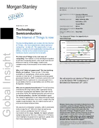 Semiconductors: the Internet of Things Is
