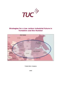 Strategies for a Low Carbon Industrial Future in Yorkshire and the Humber