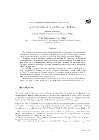 A Combinatorial Algorithm for Pfaffians1