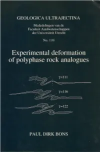 Experimental Deformation of Polyphase Rock Analogues