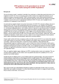 IFRC Guidance on the Generalised Use of Cloth Face Masks During the COVID-19 Pandemic