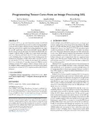 Programming Tensor Cores from an Image Processing DSL