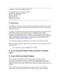 2. Avaya System Products with Seamonkey Installed: None 3