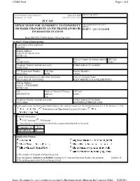Fcc 349 Application for Authority to Construct Or