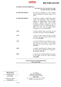 HW 13 Closing Submissions for Mokai Patea Claimants