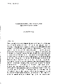 Lexicography, Linguistics, and Minority Languages