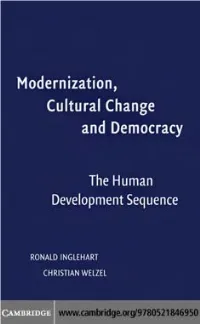 Modernization, Cultural Change, and Democracy the Human Development Sequence