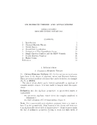 On Hurwitz Theory and Applications