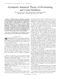 Asymptotic Statistical Theory of Overtraining and Cross-Validation