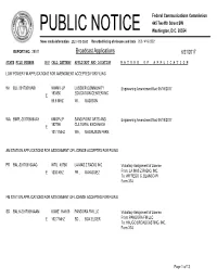 Broadcast Applications 6/21/2017