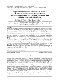 Comparative Evaluation of Citrus Sinensis Extract on Porphyromonas