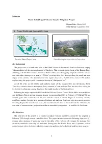 Mount Kelud Urgent Volcanic Disaster Mitigation Project 1. Project Profile