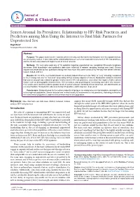 Semen Arousal: Its Prevalence, Relationship to HIV Risk Practices