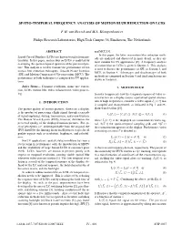 Spatio-Temporal Frequency Analysis of Motion Blur Reduction on Lcds