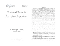 Time and Tense in Perceptual Experience