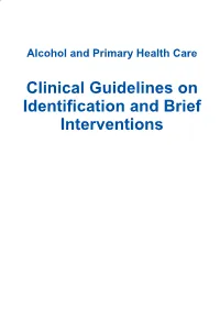 Clinical Guidelines on Identification and Brief Interventions