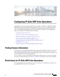 Configuring IP Slas UDP Echo Operations