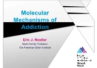 Molecular Mechanisms of Addiction
