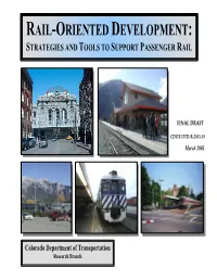 Rail-Oriented Development: Strategies and Tools to Support Passenger Rail