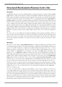 Structural Biochemistry/Enzyme/Active Site 1 Structural Biochemistry/Enzyme/Active Site